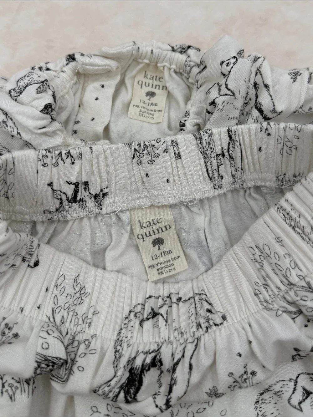 Kate Quinn Woodland Bear Print Two-Piece Set